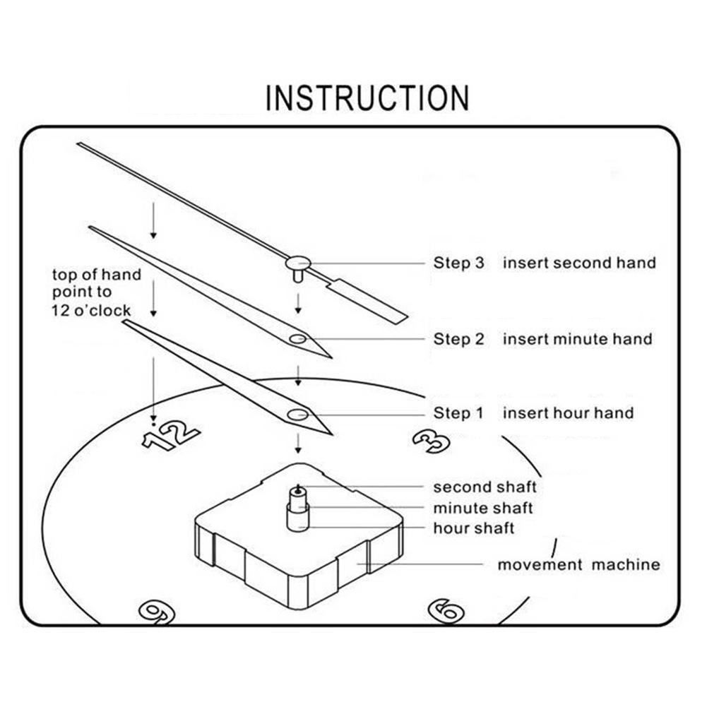 DIY Clock Parts Silent Quartz Clock Movement Easy Setup
