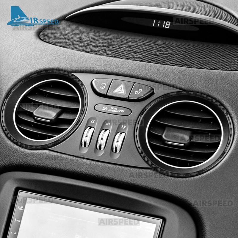 Real Soft Carbon Fiber Trim Sticker For Mercedes Benz SL Class R230 2003-2007 2008 2009 2010 2011 Car trument Outlet Frame