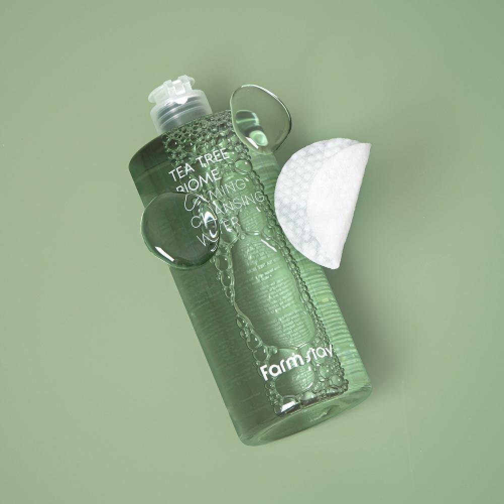 Farmstay Tea Tree Biome Calming Cleansing Water Special Set  400ml+100ml+20 Cotton Pads 