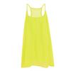 Women Summer Solid Color Sleeveless Grids Backless Large Hem Sling Mini Dress