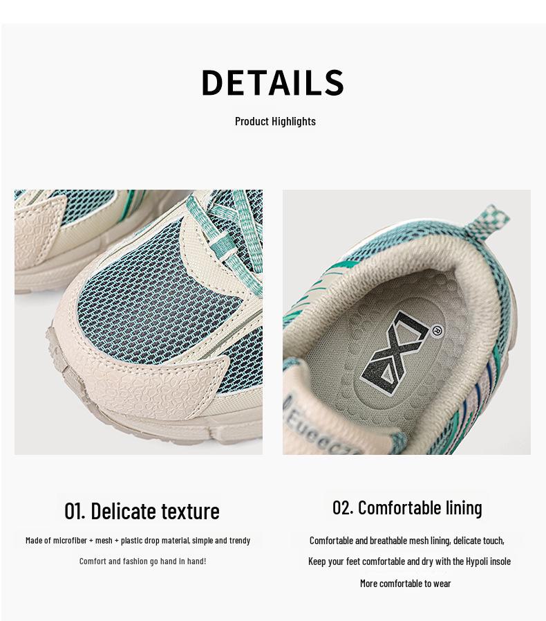 Women's Summer 2024 Mesh Retro Dad Sneakers - Breathable, Thick-Soled, Lightweight, Cushioning Sports Shoes for Running.