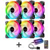 COOLMOON Radiance RGB 12cm Dual Aperture LED Cooling Fan for Desktop Computers