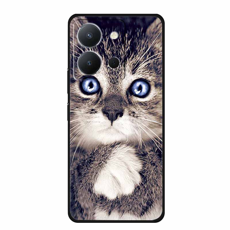 For Vivo Y36 4G Case Animals TPU Soft Cover Silicone Phone Cases For VivoY36 4G Russian Version Shockproof Protector Wolf Coque