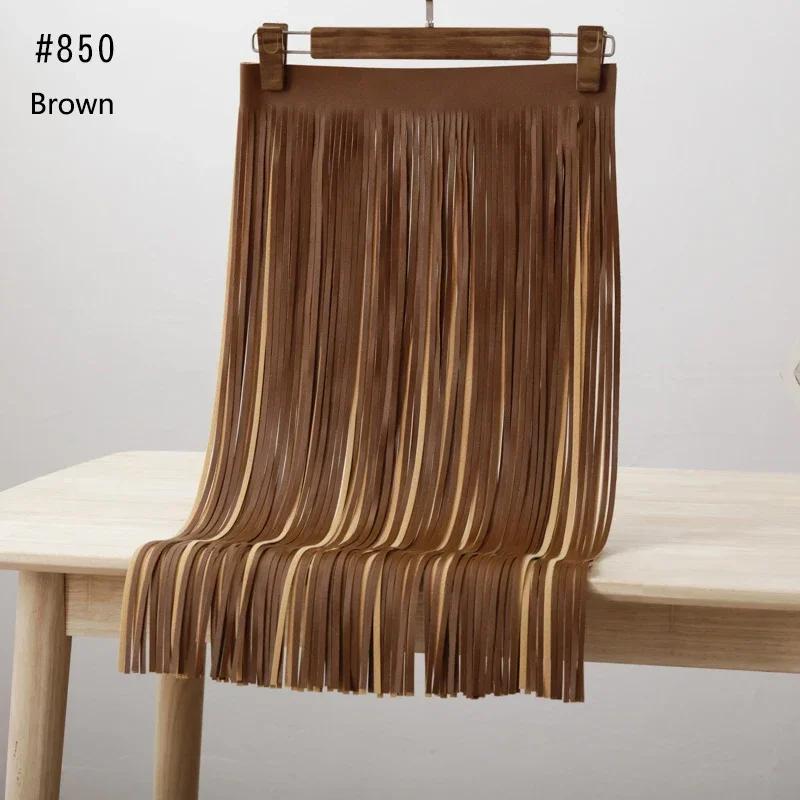 Meetee 55/70cm Extra Lange Lederquaste Fransen Kleid Jacke Dekoration Spitzenbesatz Kanten Fransen DIY Bekleidung Nähen Handwerk Zubehör