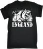 Made In England Bulldog T Shirt Retro Country Born English UK Gift Birthday Black