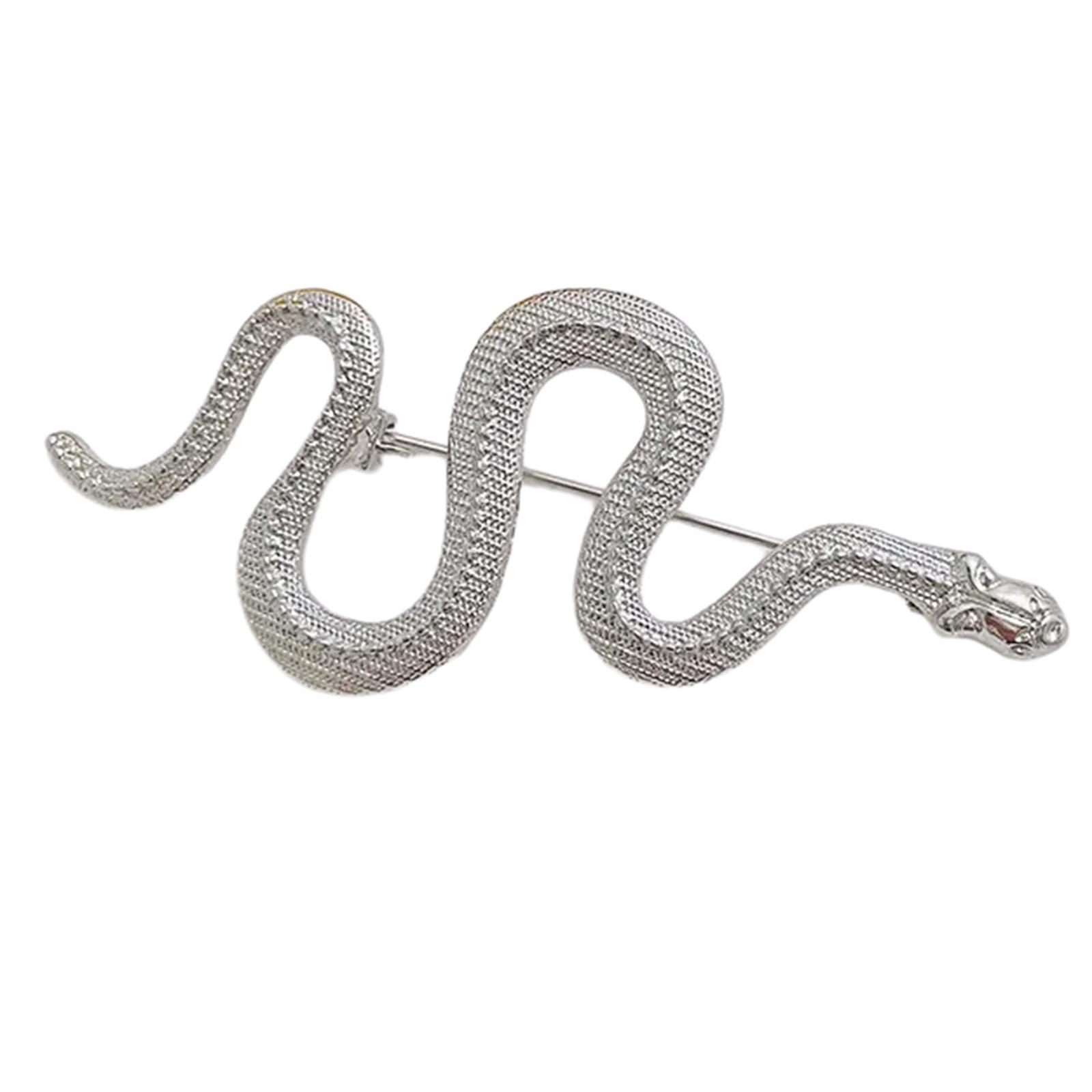 

Металлическая брошь в форме змеи, значок Медузы, невыцветающий шарм-пин для повседневного использования и фестивального формального мероприятия, женская, мужская, унисекс серебряный