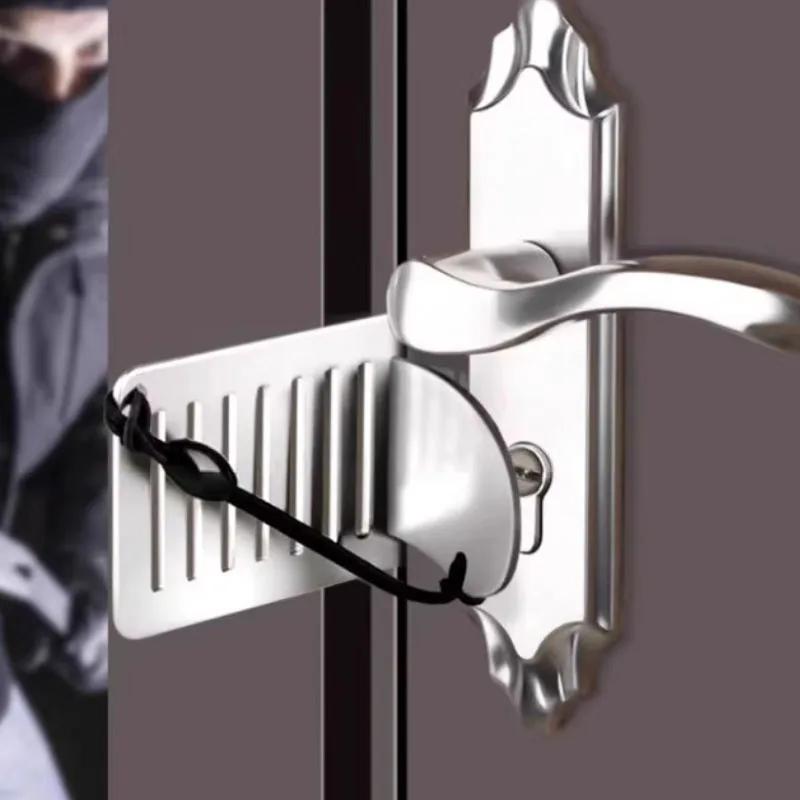 Portable Door Lock Travel Home Security Extra Lock for Additional Privacy and Safety In Room Hotel Apartment Dorm Door Stopper