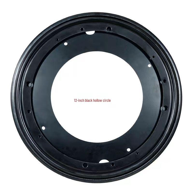 3-12 Inch Universal Black Iron Rotating Base with Full Ball Bearings for Furniture, TV Cabinets, and Bookshelves