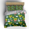 Cute Frog-Themed Pattern Set Exquisite Three-piece Bedding Set Gift for Kids and Adults