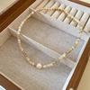 Cherry Gummy Crystal Heart Beaded Stackable Necklace - Summer Collarbone Chain Exquisite Design