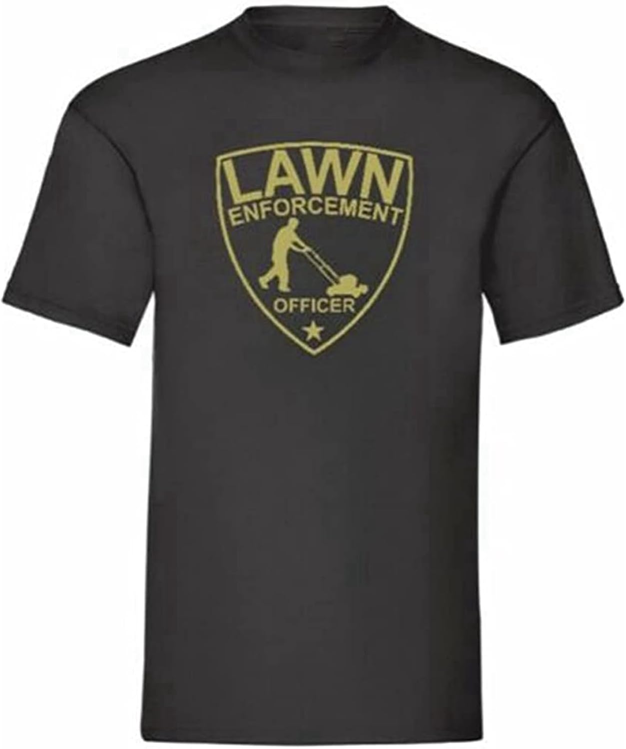 Lawn Enforcement Officer Funny Gardening T Shirt XL чёрный