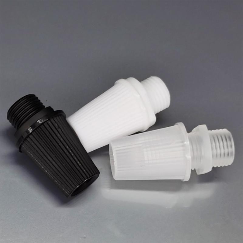 Cablu plastic 25PCS/lot Clemă de sârmă din plastic alb/negru cu relief, clemă de cablu cu filet masculin M10, mânere pentru cabluri pentru accesorii de iluminat cu pandantiv