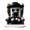 Halloween Ghost Witch Table Sign with Base 2D Flat Acrylic Spooky Female Ghost Decoration Holiday Party Home Office Desktop Ornament