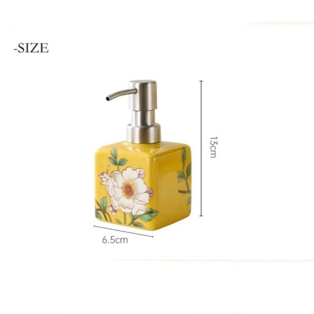 Ceramic Hand Wash Bottle Stainless Steel Pump Head Lotion Bottle  For Shampoo Shower Gel