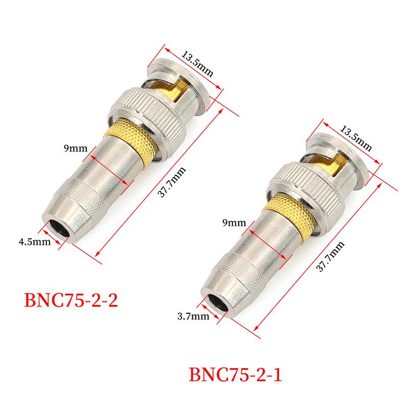 1pcs BNC75-2-1/2-2 BNC-J video head 2M two megabit coaxial cable joint welded gold plating