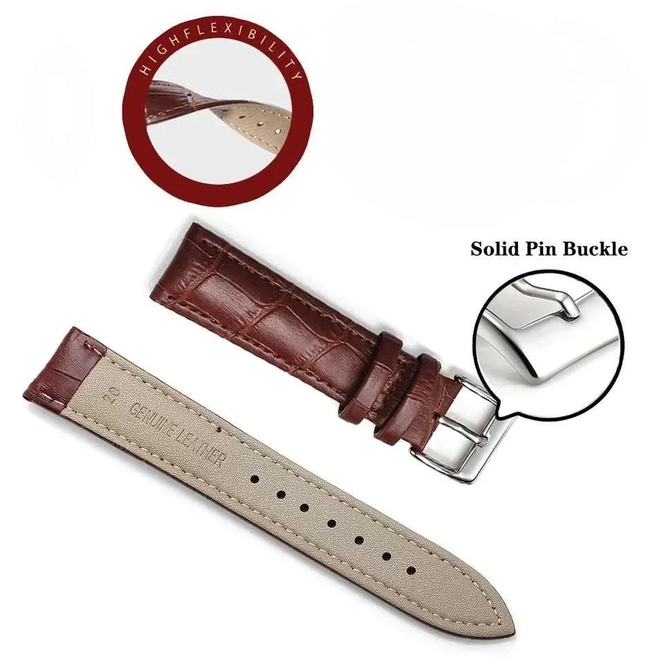 New Universal Replacement Leather Strap Leather Watch Band for Men Women 12 14mm 16mm 18mm 20mm 22mm 24mm Watch Band Accessories