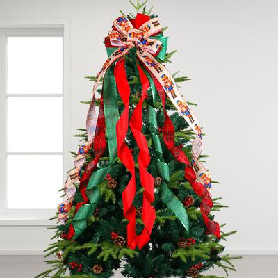 Christmas Tree Bow Pendant Christmas Ribbon Pendant Scene Arrangement Props