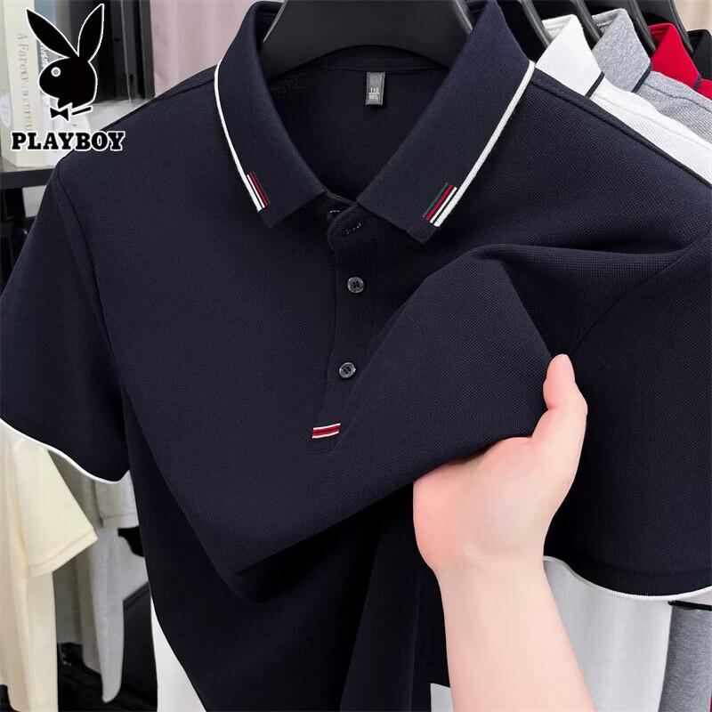 Playboy Men s 100% Cotton Short Sleeve Polo Shirt 3XL