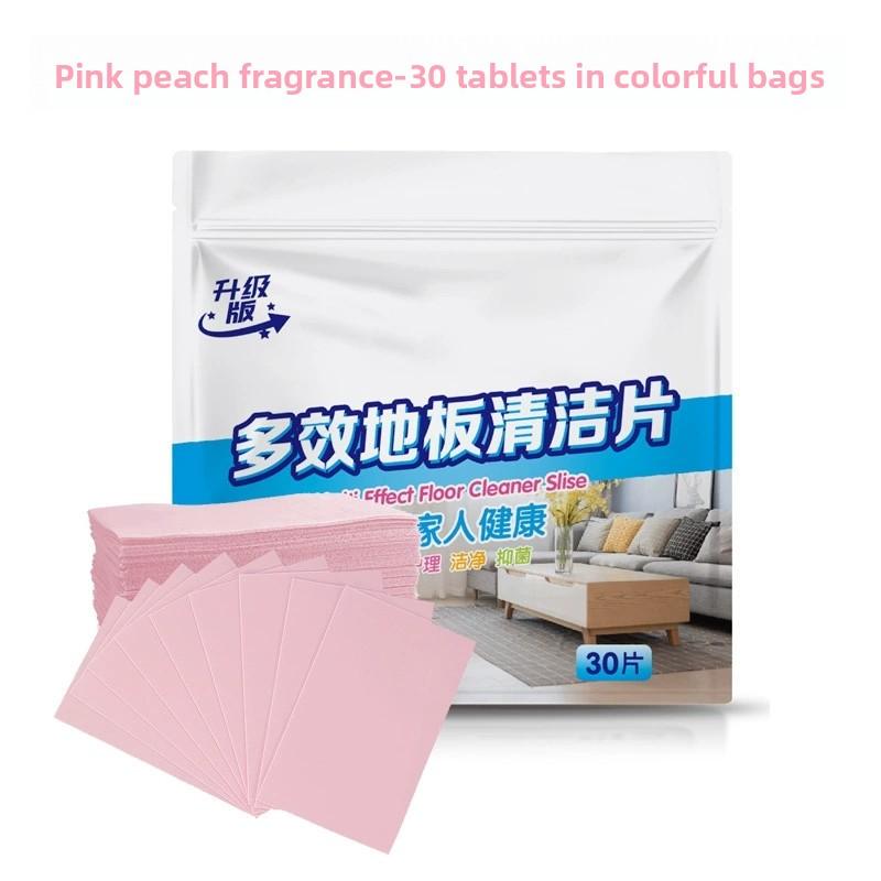 

30 шт./лот Таблетки для мытья пола Водорастворимые Стерилизующие Ароматные Дезодорирующие Листы для уборки грязи в ванной комнате, кухне, туалете 30pcs розовый