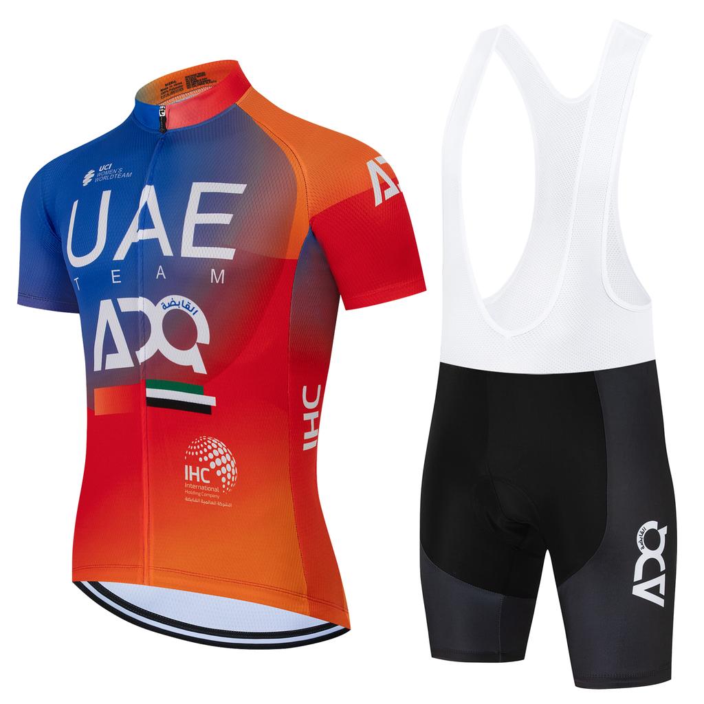 New UAE Team Cycling 2026 Jersey Set Men Short Sleeve Cycling Clothing Road Bike Shirts Suit Bicycle Bib Shorts MTB Ropa Maillot