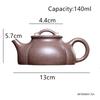 140ml Yixing Handmade Purple Clay Teapot Tradition Beauty Kettle Chinese Household Zisha Tea Pot Tea Set Accessories Teaware