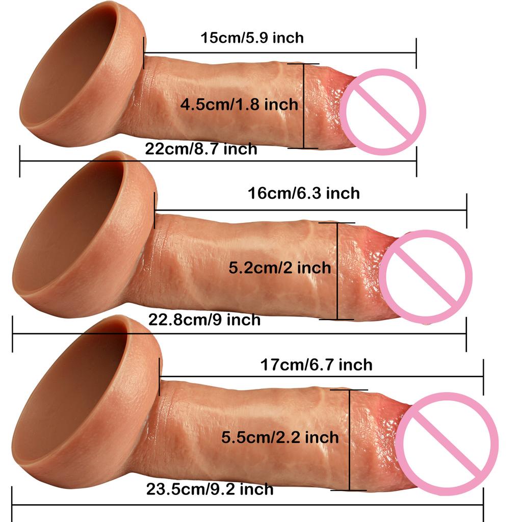 Real Skin Huge Dildo Super Realistic Penis Big Cock Suction Cup Dick Penetration Anal Sexy Adult Sex Toys For Women Masturbation