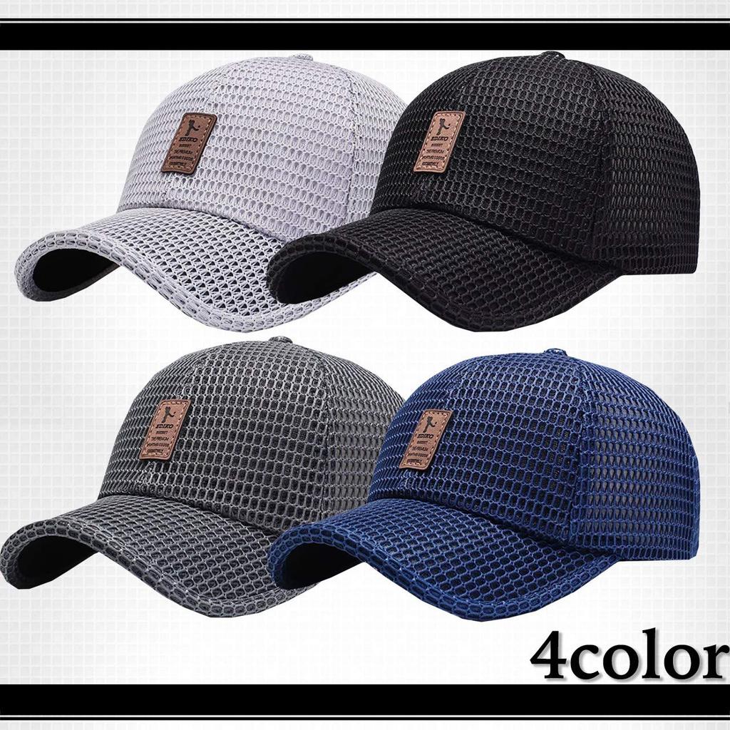 WHITE FANG Hat Mesh Cap Logo Golf Running Sports Men Women CA208 (04.Light Gray)