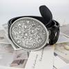 PU Leather Western Cowboy Belt Vintage Waist Belt Fashion Buckle Belt  Men Women