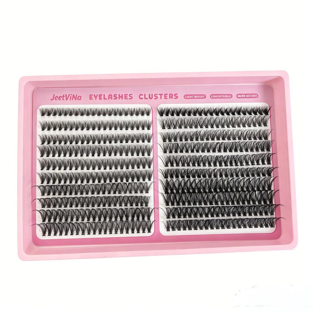 False Eyelash Set Glue Single Cluster Dense Glue-Free Exaggerated Super Long Whole Large Capacity Eyelash Book