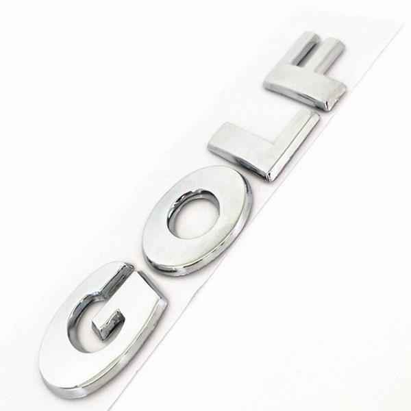 Silver or Black ABS GOLF Car Rear Bumper Trunk English Alphabet Letter Emblem Stickers Badge Decals Car Styling Logo Accessories