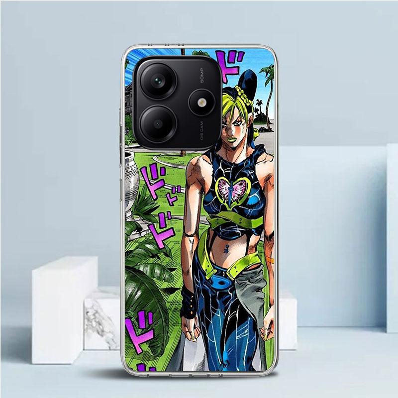 JoJo's Bizarre Adventure Jolyne Cujoh Soft Cover for Xiaomi Redmi Note 15 14 13 12 Pro Plus Phone Case 14S 11S 11T 11E 10S 10 4G