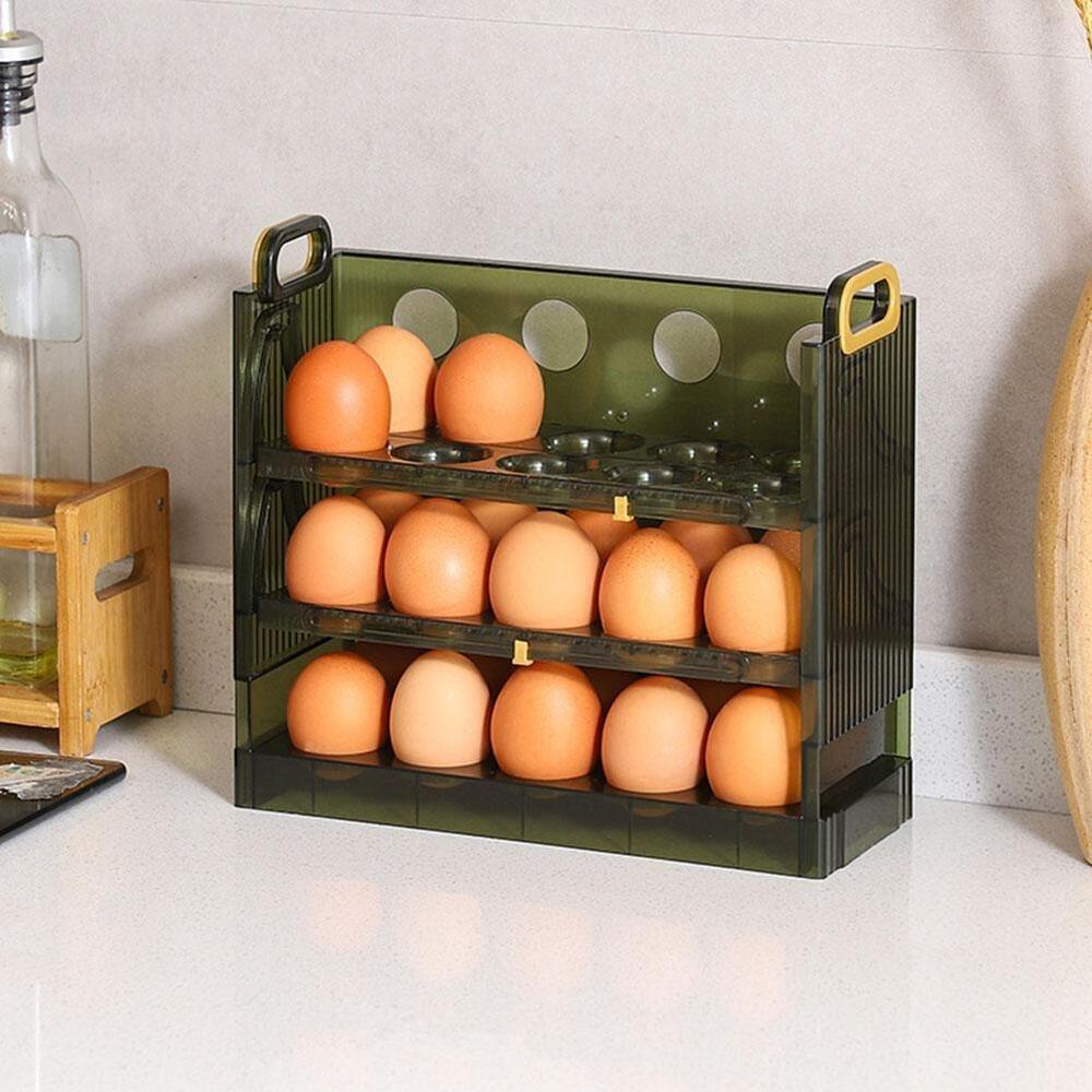 30/20 Grid Egg Tray Flippable Egg Dispenser New Refrigerator Egg Storage Box  Kitchen Storage