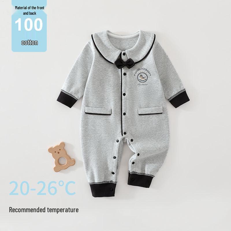Rocking Horse Baby Jumpsuit: Long Sleeve Newborn Bodysuit for Spring/Autumn