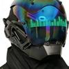 Cască cyberpunk pentru jocuri de rol, mască cool, cu ecran LED pentru text și imagini editabile, mască de războinic ninja, cadou de Crăciun și ziua de naștere
