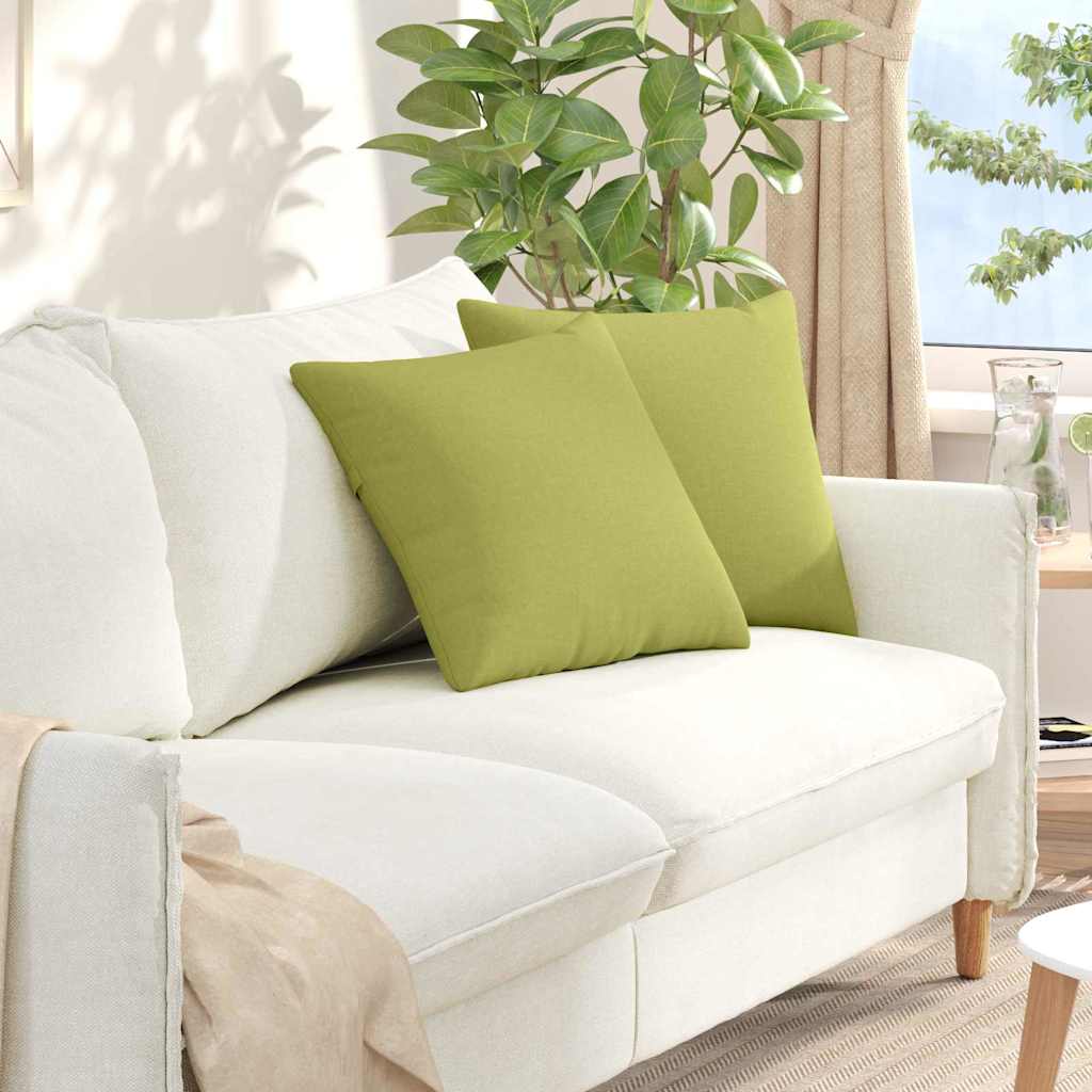 Sofa Cushions 2 Pcs Light Green 45 X 45 Cm Fabric