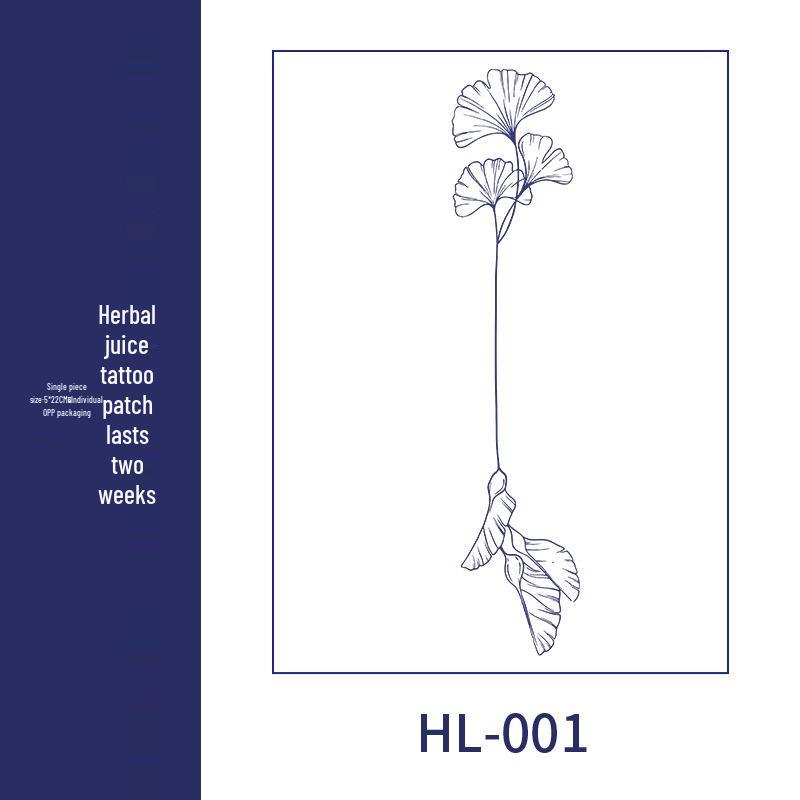 Large Semi-Permanent Waterproof American Style Flower & Plant Arm Tattoo Sticker for Men