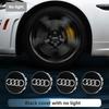 For Audi  A84Pcs 60mm 61mm 69mm LED Wheel Center Hub Cap Light Floating Illuminated Cover for Audi A3 A4 A5 A6 Q3 Q5 Q7 etc