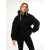 ZYLLO Herbst Winter Street Style Bequemes Lässiges Modisches Langarm-Sweatshirt Lammfell-Kapuzenpullover Damen Locker Überkopf