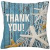 Wood grain marine anchor cyan linen pillowcase sofa cushion cover home decoration can be customized for you 40x40 45x45