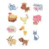 Children Cartoon Diamond Painting Stickers Chicken Cow Pig Dog Cat Diamond Stickers Kits Kids Gift Child Puzzle
