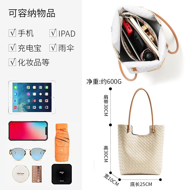 Niche underarm cowhide new tote bag women, commuting to work leather girls high-end sense large-capacity shoulder bag