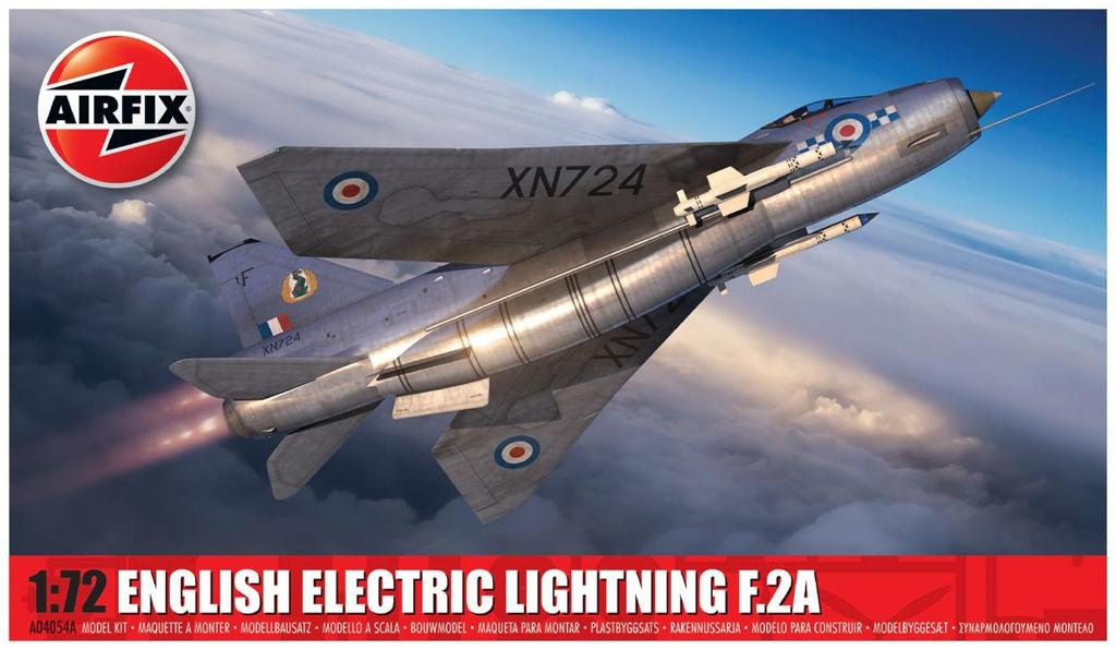 Airfix 1/72 Scale Royal Air Force English Electric Lightning F2A Plastic Model Kit X-4054A (Molded Color)