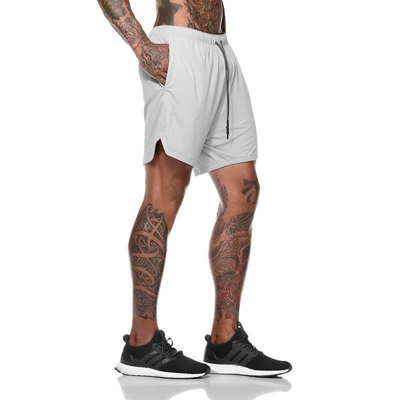 Men's Athletic Double-Layer Running Shorts - Trendy, Casual, Outdoor Fitness Wear