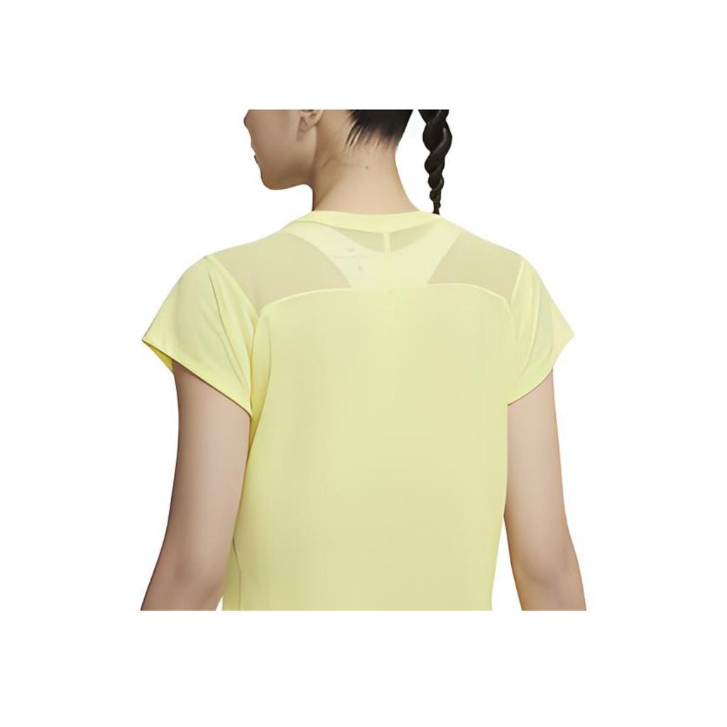 Nike Runicon Clash Breathable Short Sleeve T-Shirt Women Tops Vibrant-Yellow CZ9546-712