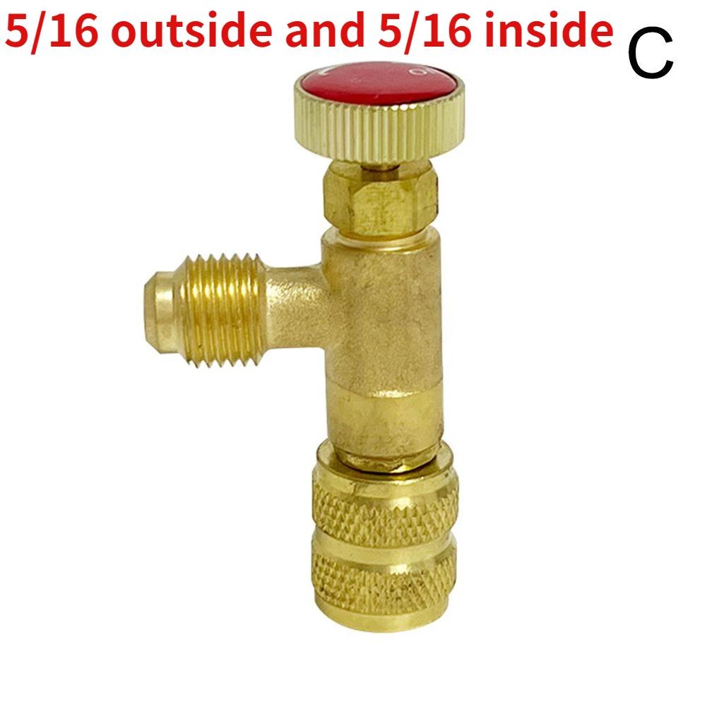 R410A R22 Liquid Safety Valve Air Conditioning Refrigerant 1/4 Adapter Tools Fluoride "Safety Repair Air And Conditioning M3R0