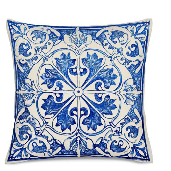 Home Decor Blue And White Floral Pattern Pillow Covers Pattern Cushion Cover Suitable For Sofa Bedroom Car Pillow Cover