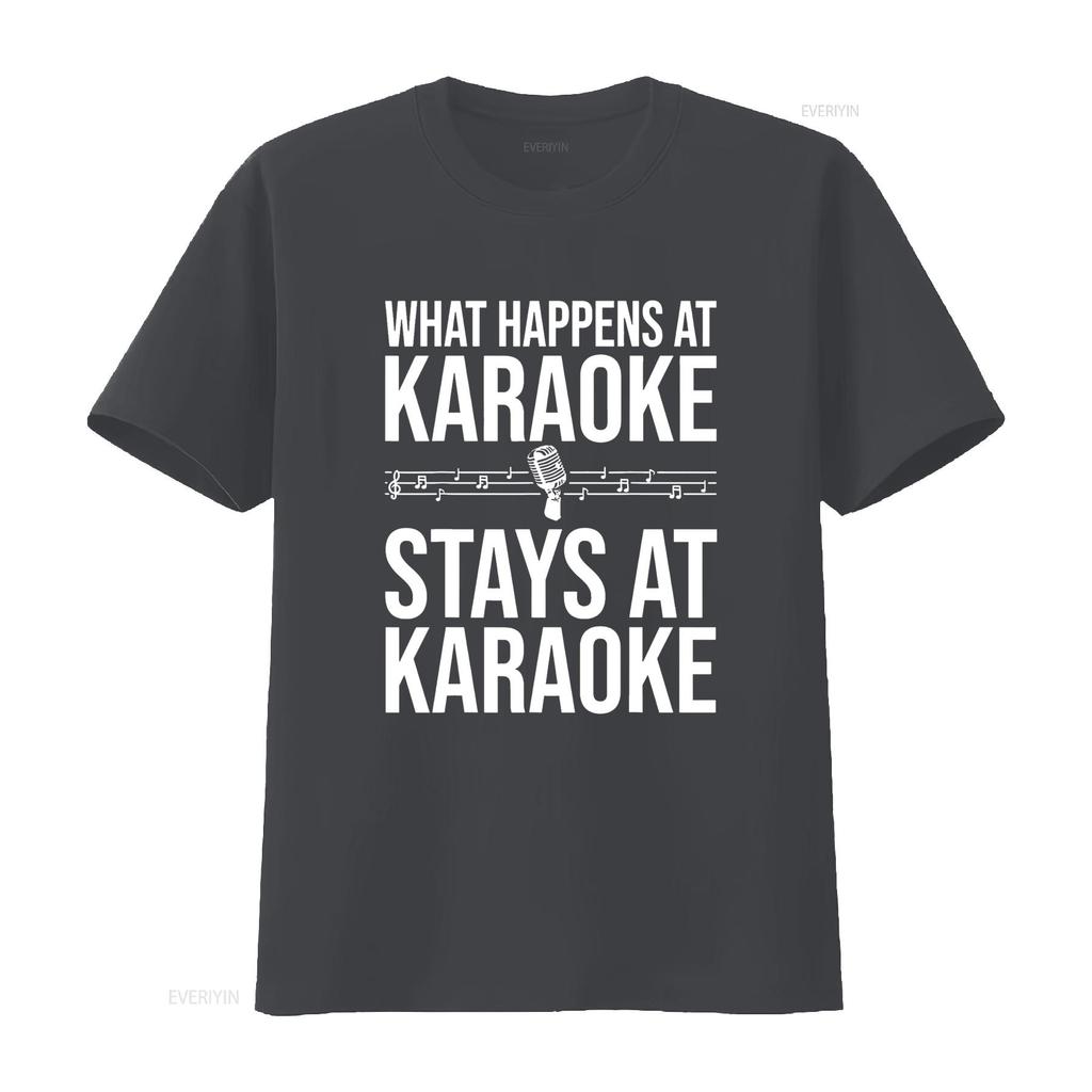 Funny Karaoke Designs For Singers Music Lovers T Shirt vintage Washed fashion streetwear Breathable Casual Stretched