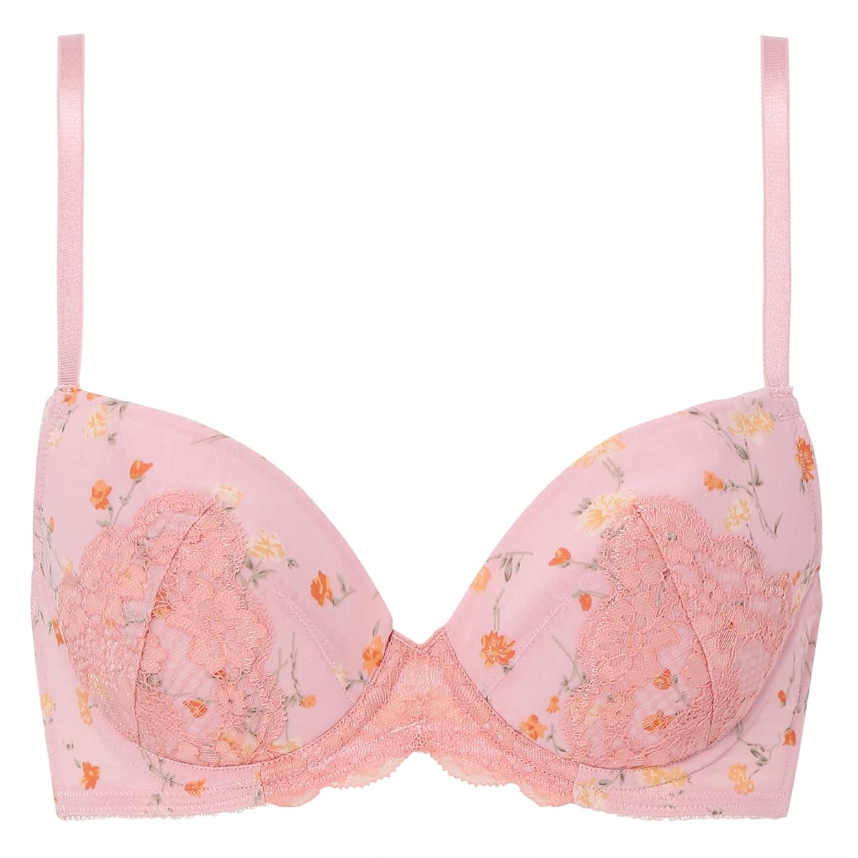 

AMOSTYLE BY Triumph Коллекция для начинающих Бюстгальтер Трусики Flying M019 E70M Подчеркивающий декольте и комплект, Цветочный, Женский, (розовый),