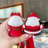 1 Pcs Santa Keychain Cartoon Claus Key Fob Cute Xmas Tree Keyring for Christmas Decoration Phone Backpack Purse Gift.