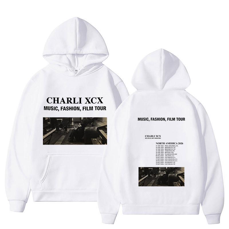 Charli XCX Music Fashion Film Tour Hoodies Harajuku Graphic Clothe Fashion High Street Sweatshirts Unisex Long Sleeve Pullover